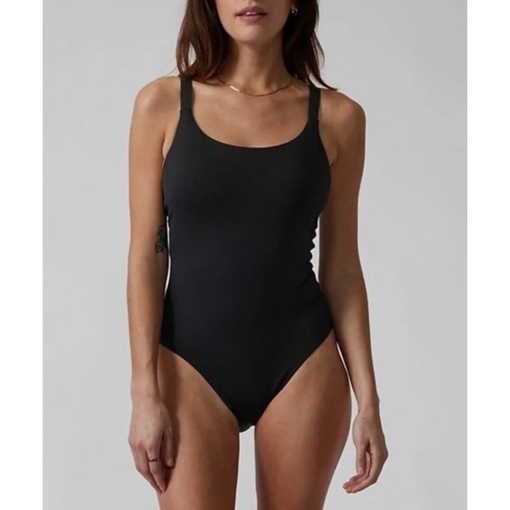 Athleta Hermosa One Piece Black Swimsuit Women's XL